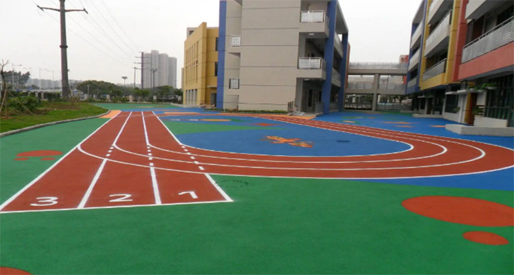 全塑型塑胶跑道